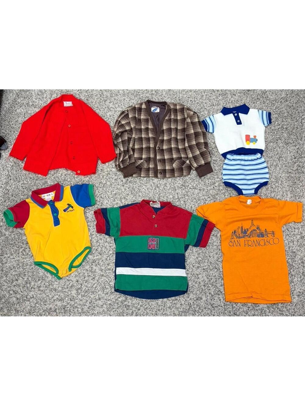 6 piece true vintage baby / toddler Outfits - Very old stock